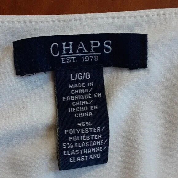 Chaps size large beige black color block dress * - Picture 10 of 14